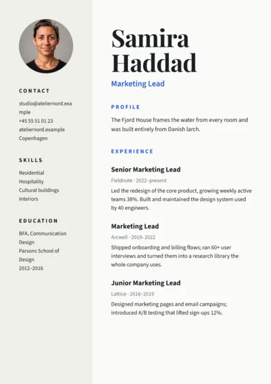 Paper Architecture Studio Resume A4