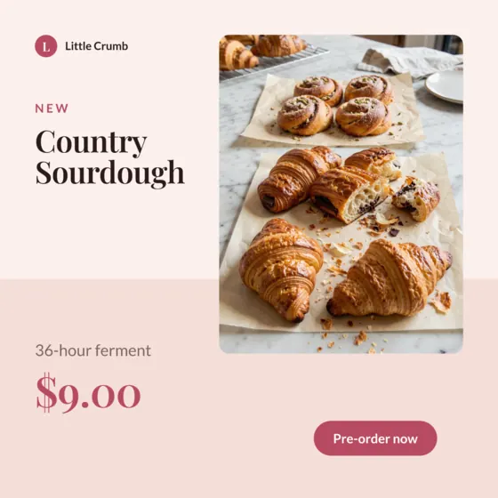 Blush Bakery Facebook Post (Square)