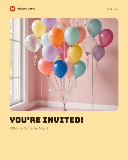 Marigold Birthday Party Instagram Post (Portrait)