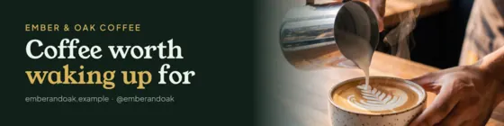Forest Coffee Shop LinkedIn Profile Banner