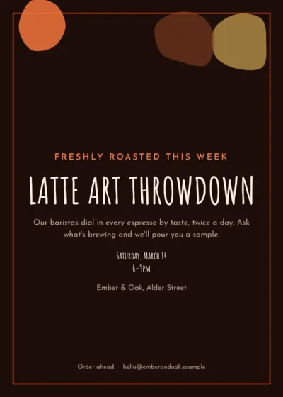 Ember Coffee Shop Invitation (5 X 7 In)