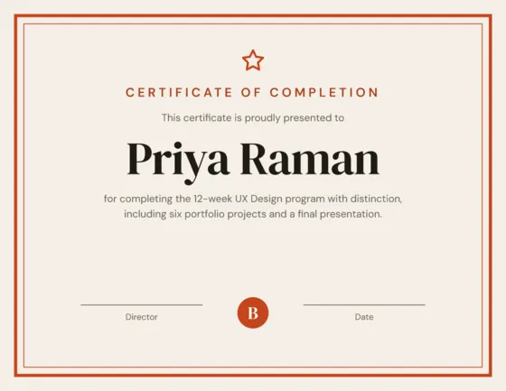 Linen Online Course Certificate (Letter Landscape)
