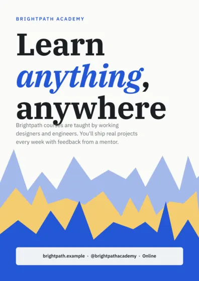 Paper Online Course Poster A3
