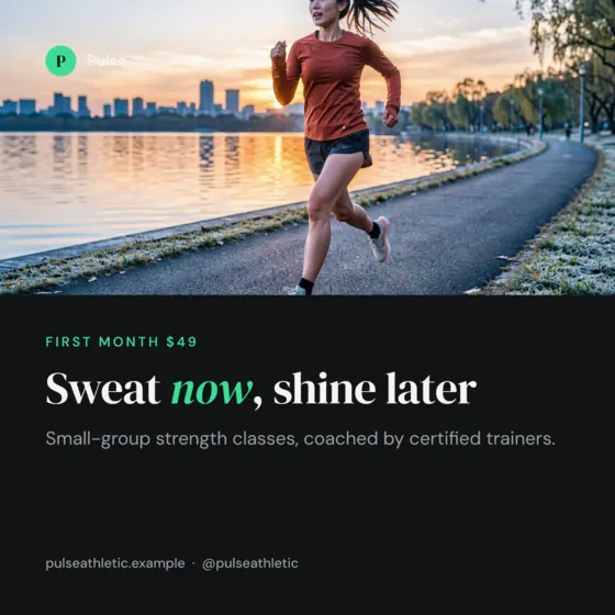 Carbon Fitness Studio Instagram Post (Square)
