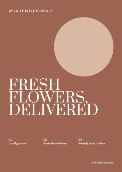 Rose Gold Florist Poster A3