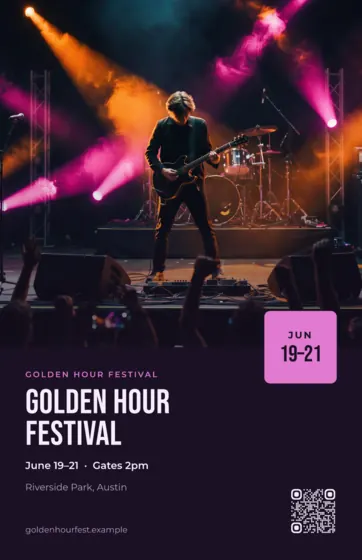 Plum Music Festival Poster Tabloid (11 X 17 In)