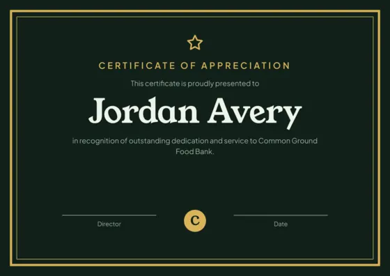 Forest Nonprofit Certificate (A4 Landscape)