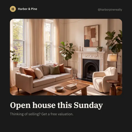 Noir Real Estate Facebook Post (Square)