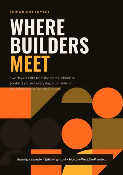 Sunrise Conference Poster A3