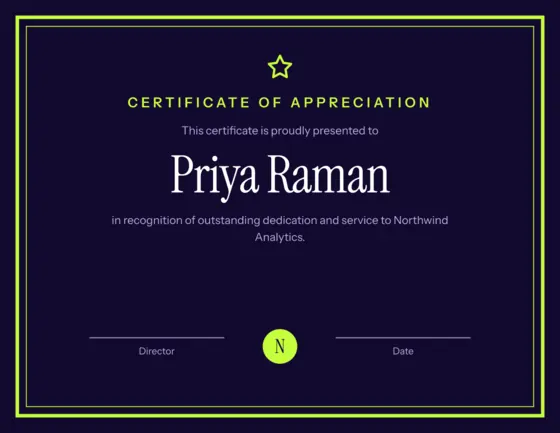 Electric Tech Startup Certificate (Letter Landscape)