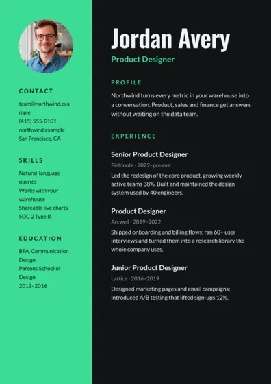 Carbon Tech Startup Resume A4