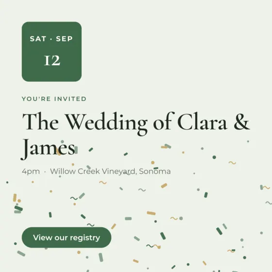 Sage Wedding Facebook Post (Square)
