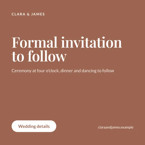 Rose Gold Wedding Instagram Post (Square)