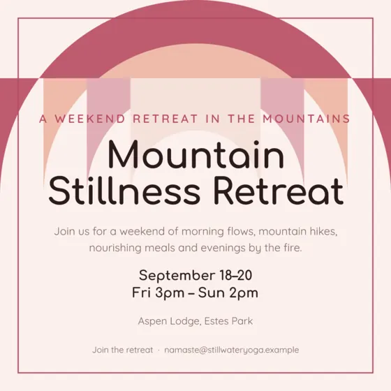 Blush Yoga & Wellness Invitation (5.5 X 5.5 In)