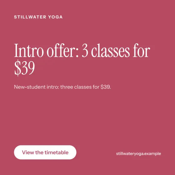 Blush Yoga & Wellness LinkedIn Post (Square)